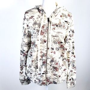Lucky Brand 100%Cotton Kimono Garden Hoodie.